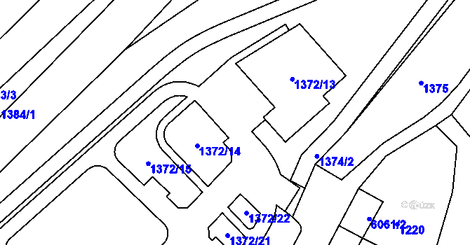 Parcela st. 1372/5 v KÚ Jihlava, Katastrální mapa