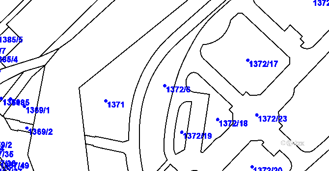 Parcela st. 1372/6 v KÚ Jihlava, Katastrální mapa