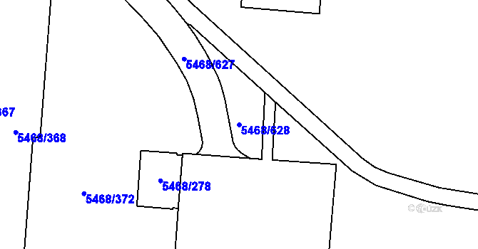 Parcela st. 5468/628 v KÚ Jihlava, Katastrální mapa
