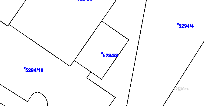 Parcela st. 5294/9 v KÚ Jihlava, Katastrální mapa
