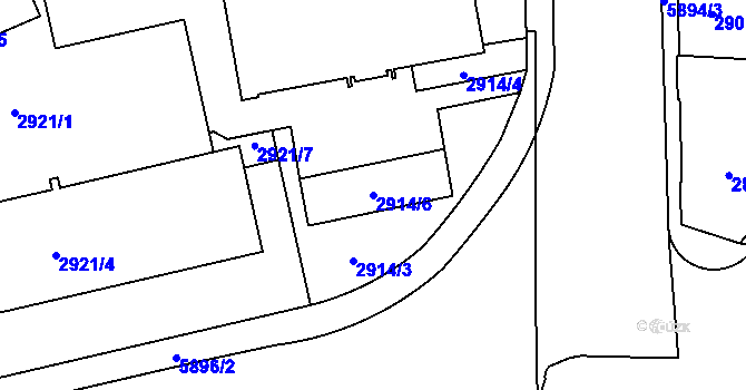 Parcela st. 2914/6 v KÚ Jihlava, Katastrální mapa