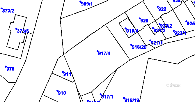 Parcela st. 917/4 v KÚ Jihlava, Katastrální mapa
