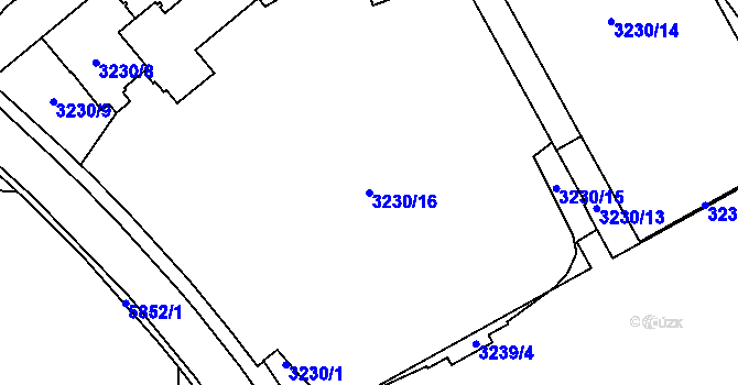 Parcela st. 3230/16 v KÚ Jihlava, Katastrální mapa