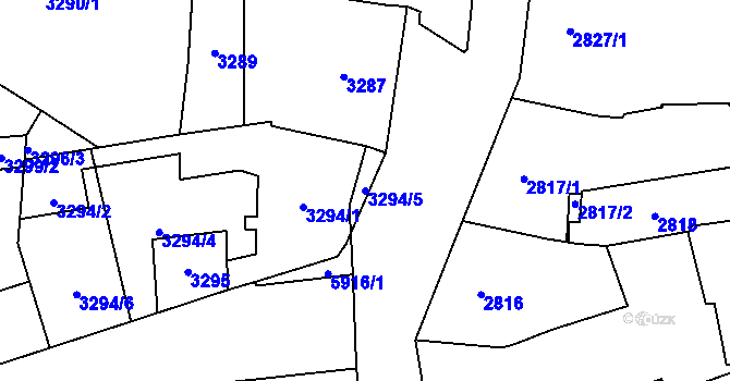 Parcela st. 3294/5 v KÚ Jihlava, Katastrální mapa