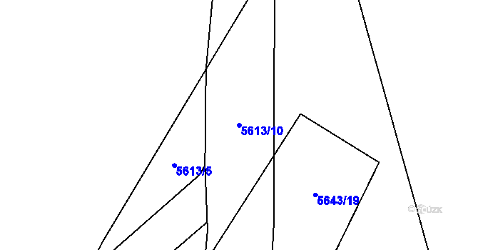 Parcela st. 5613/10 v KÚ Jihlava, Katastrální mapa
