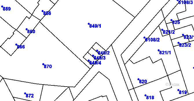 Parcela st. 849/2 v KÚ Jihlava, Katastrální mapa