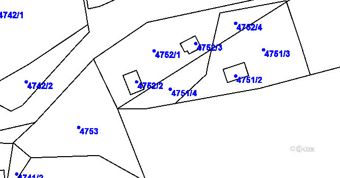 Parcela st. 4751/4 v KÚ Jihlava, Katastrální mapa