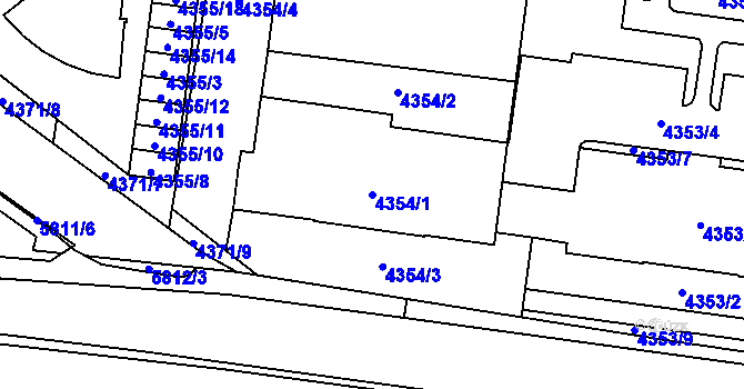 Parcela st. 4354/1 v KÚ Jihlava, Katastrální mapa