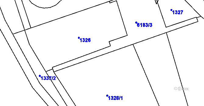 Parcela st. 1328/4 v KÚ Jihlava, Katastrální mapa
