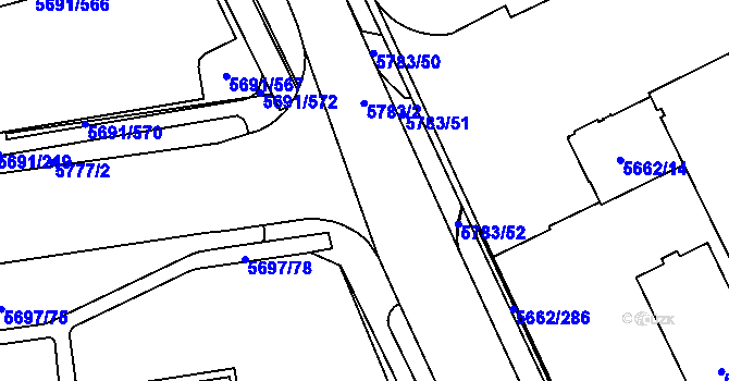 Parcela st. 5710/46 v KÚ Jihlava, Katastrální mapa