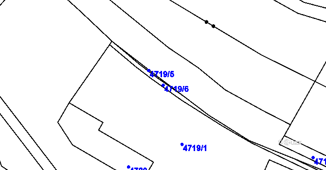 Parcela st. 4719/6 v KÚ Jihlava, Katastrální mapa