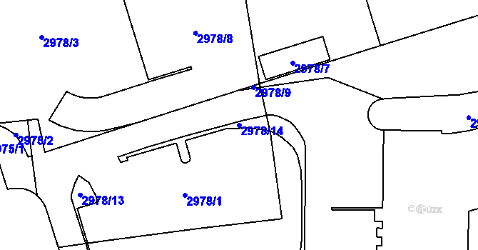Parcela st. 2978/14 v KÚ Jihlava, Katastrální mapa