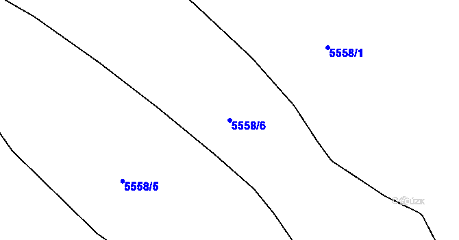 Parcela st. 5558/6 v KÚ Jihlava, Katastrální mapa