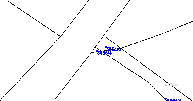 Parcela st. 5556/4 v KÚ Jihlava, Katastrální mapa
