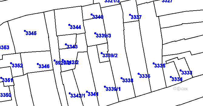 Parcela st. 3339/2 v KÚ Jihlava, Katastrální mapa