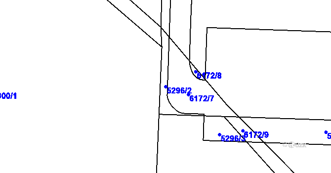 Parcela st. 5296/2 v KÚ Jihlava, Katastrální mapa