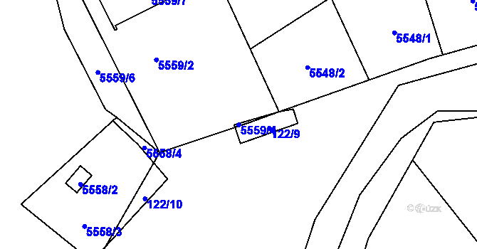 Parcela st. 5559/4 v KÚ Jihlava, Katastrální mapa