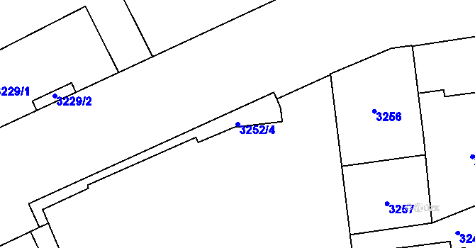 Parcela st. 3252/4 v KÚ Jihlava, Katastrální mapa