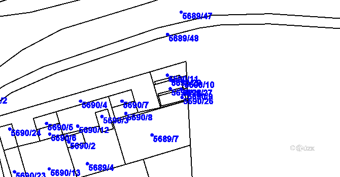 Parcela st. 5690/28 v KÚ Jihlava, Katastrální mapa
