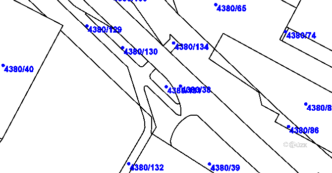 Parcela st. 4380/131 v KÚ Jihlava, Katastrální mapa