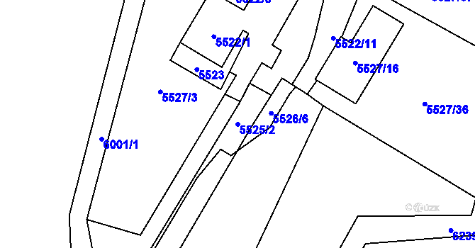 Parcela st. 5525/2 v KÚ Jihlava, Katastrální mapa