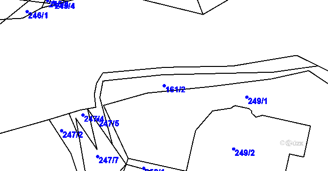 Parcela st. 161/2 v KÚ Helenín, Katastrální mapa