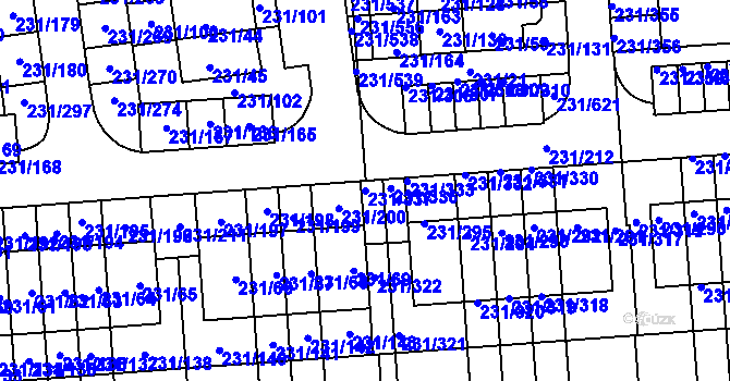 Parcela st. 231/337 v KÚ Helenín, Katastrální mapa