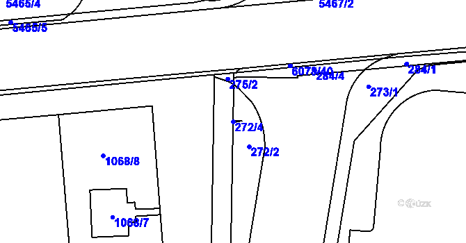 Parcela st. 272/4 v KÚ Helenín, Katastrální mapa