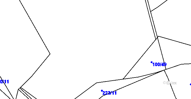 Parcela st. 100/20 v KÚ Sasov, Katastrální mapa