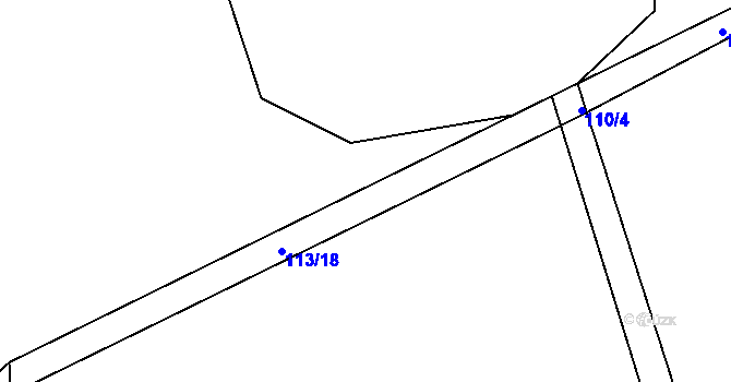 Parcela st. 113/17 v KÚ Sasov, Katastrální mapa