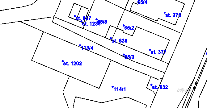 Parcela st. 111/5 v KÚ Bedřichov u Jihlavy, Katastrální mapa