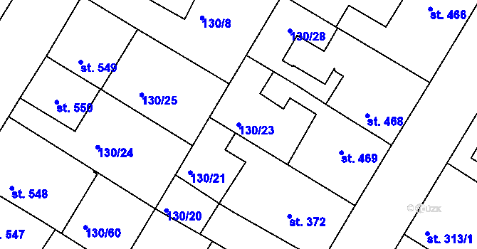 Parcela st. 130/23 v KÚ Bedřichov u Jihlavy, Katastrální mapa