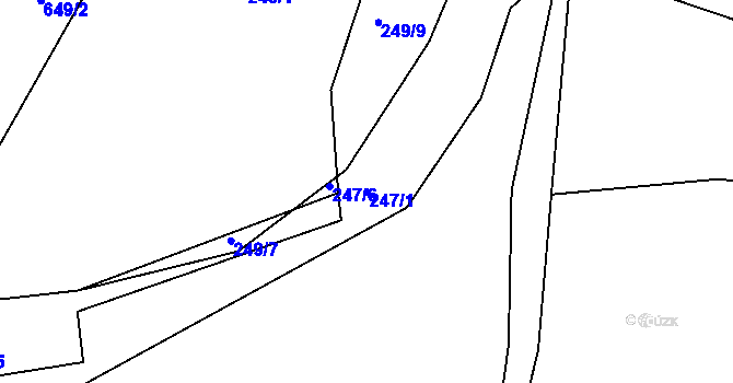 Parcela st. 247/1 v KÚ Bedřichov u Jihlavy, Katastrální mapa