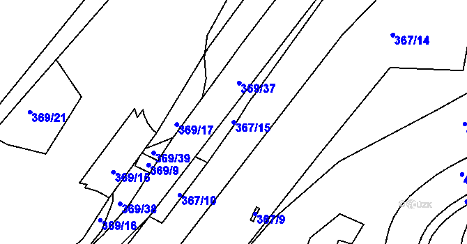 Parcela st. 367/15 v KÚ Bedřichov u Jihlavy, Katastrální mapa