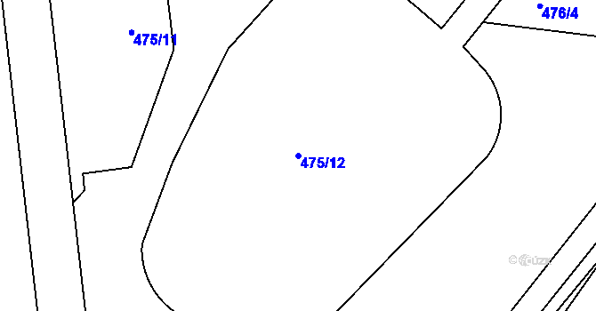 Parcela st. 475/12 v KÚ Pávov, Katastrální mapa