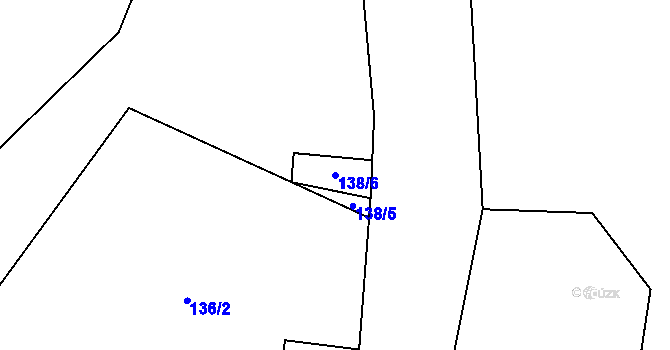 Parcela st. 138/6 v KÚ Jihlávka, Katastrální mapa