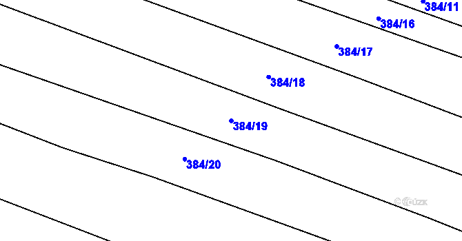 Parcela st. 384/19 v KÚ Jihlávka, Katastrální mapa