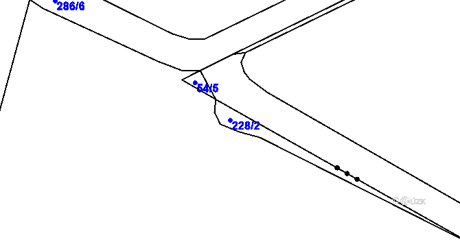 Parcela st. 228/2 v KÚ Jíkev, Katastrální mapa