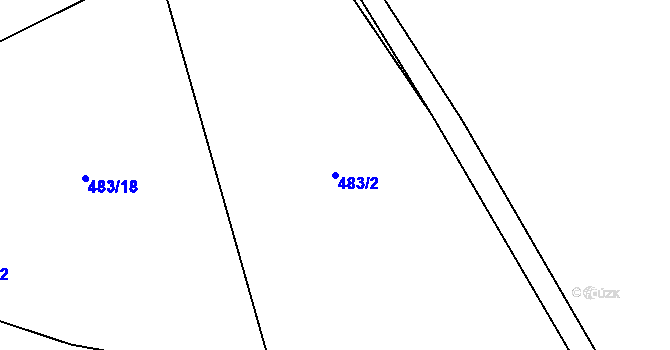 Parcela st. 483/2 v KÚ Jíkev, Katastrální mapa