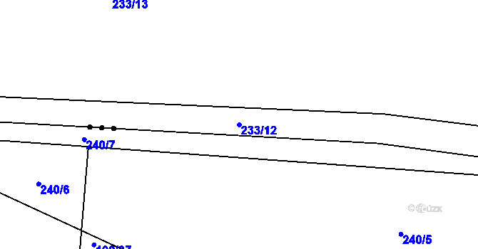Parcela st. 233/12 v KÚ Jíkev, Katastrální mapa