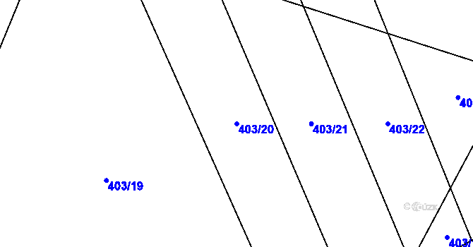 Parcela st. 403/20 v KÚ Jíkev, Katastrální mapa