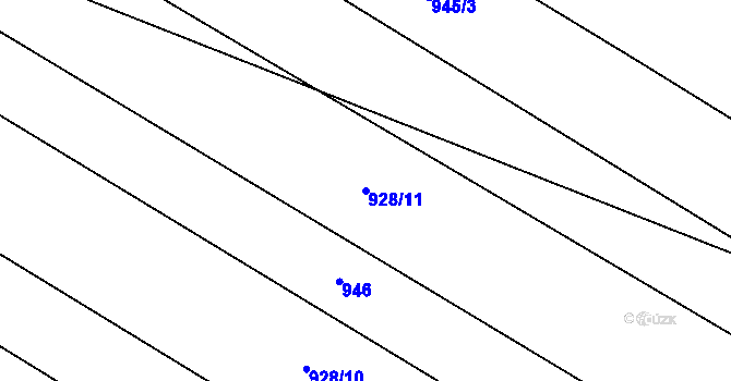 Parcela st. 928/11 v KÚ Jíkev, Katastrální mapa