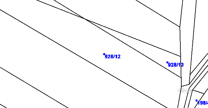 Parcela st. 928/12 v KÚ Jíkev, Katastrální mapa