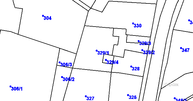 Parcela st. 329/1 v KÚ Jilemnice, Katastrální mapa