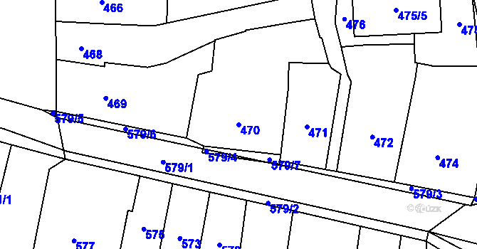 Parcela st. 470 v KÚ Jilemnice, Katastrální mapa