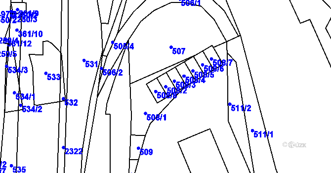 Parcela st. 508/2 v KÚ Jilemnice, Katastrální mapa