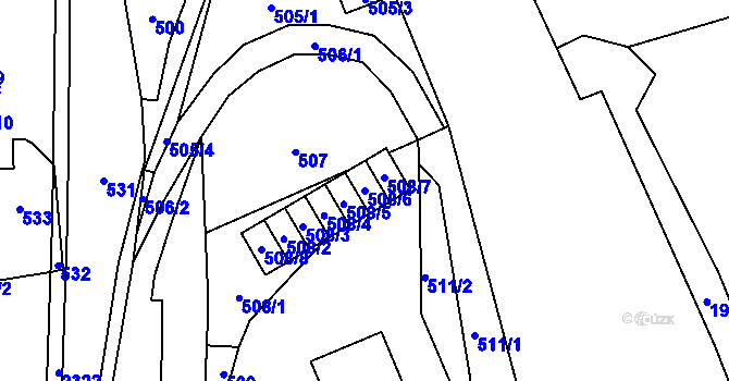 Parcela st. 508/6 v KÚ Jilemnice, Katastrální mapa
