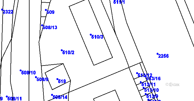 Parcela st. 510/4 v KÚ Jilemnice, Katastrální mapa