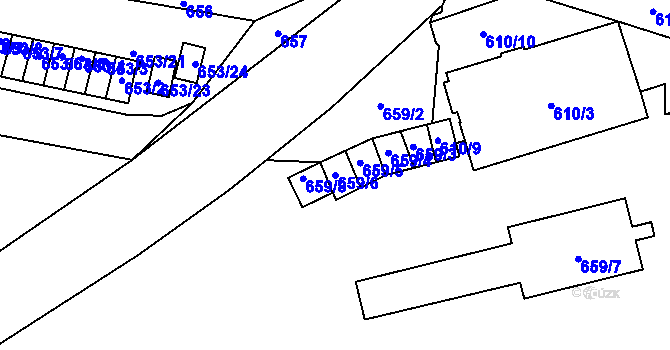 Parcela st. 659/6 v KÚ Jilemnice, Katastrální mapa
