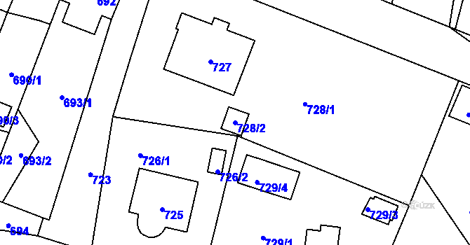 Parcela st. 728/2 v KÚ Jilemnice, Katastrální mapa